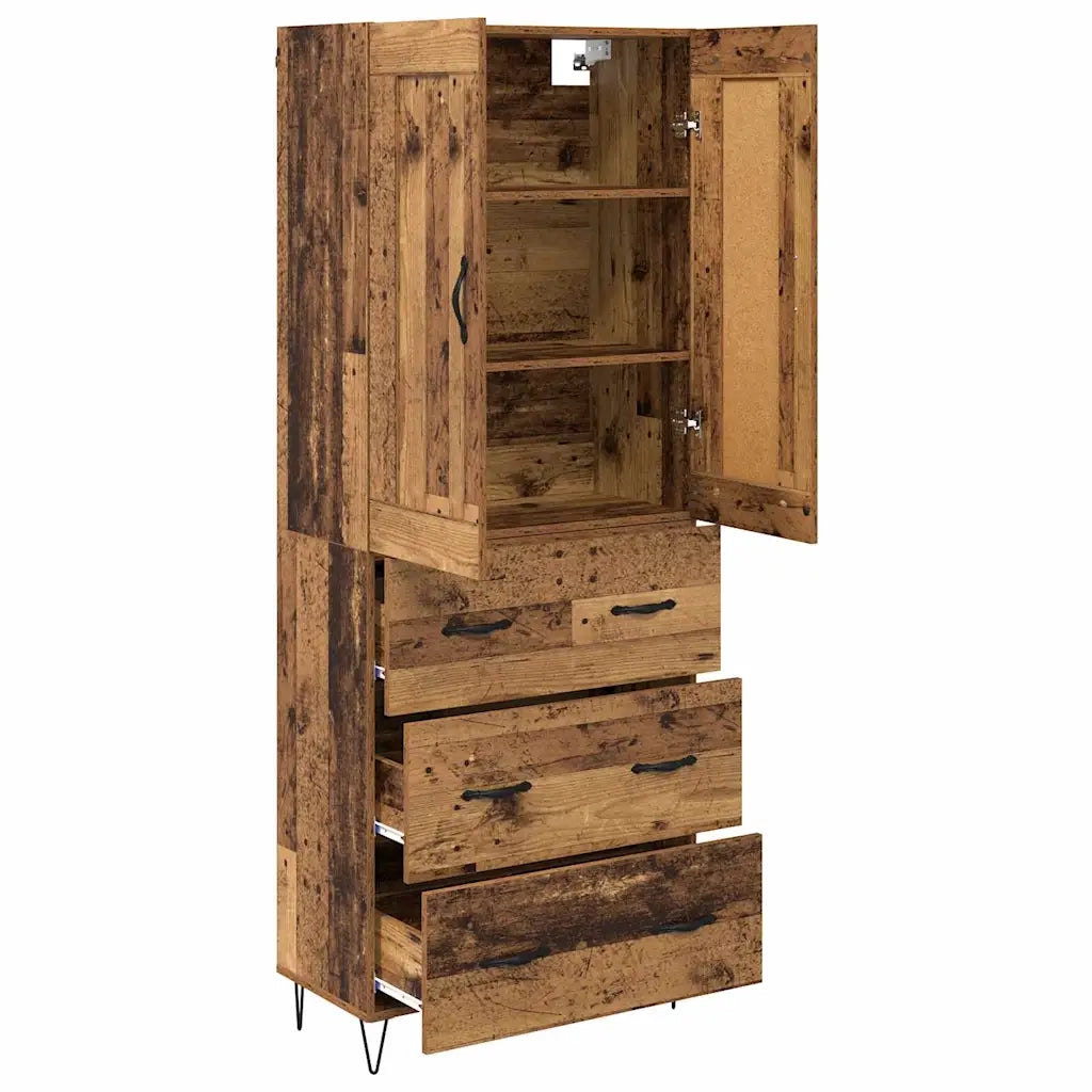 Credenza-Buffet-Armadio da cucina Legno vecchio 69,5 x 34 x 180 cm Legno multistrato 848851