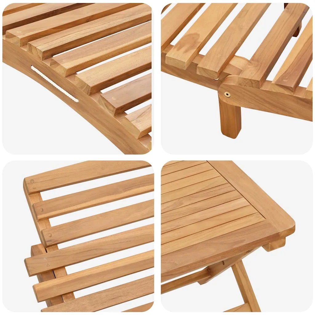 Lettino da sole 2 pcs Marrone 198 x 55 x 58,5 cm