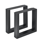 Set di 2 gambe rettangolari per tavolo gambe in metallo per panca 40 x 43 cm nero 03_0003661