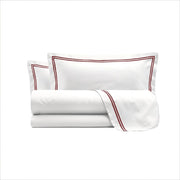 Set Lenzuola Sopra Sotto e Federe Matrimoniale Maxi 180x200 cm Linea Venere in Raso di Cotone Bordeaux