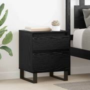 Armadio da Notte con cassetto 2 pcs Rovere Nero 40 x 35 x 50 cm