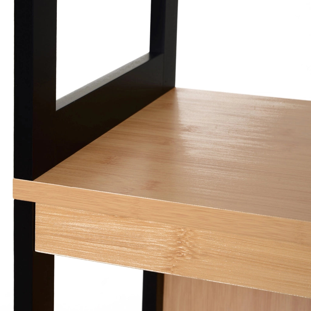 Mobile a Colonna per Bagno 30x30x144,3 cm in Legno MDF e Bambù