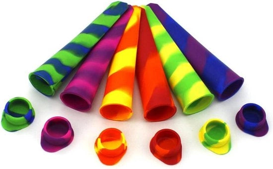 Forme di ghiaccio in silicone (set da 6 pezzi) - Pop maker - Forme per ghiaccio - Stuzzicadenti per ghiaccio - Colori divertenti - Fai da te ghiaccio - Mould per ghiaccio - Forme per ghiaccio congelate