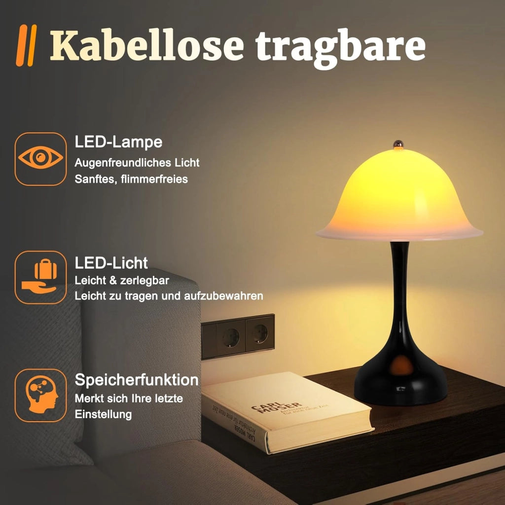 ZMH Lampada da tavolo LED nera moderna dimmerabile per camera letto soggiorno ufficio