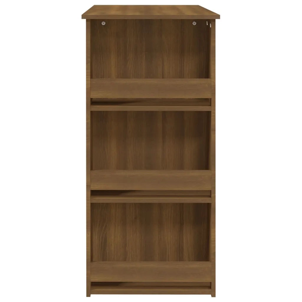Tavolino da Bar con Ripiani Marrone Rovere 102x50x103,5 cm 812968