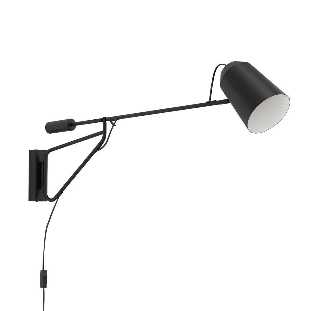 Applique Minimal Loreto 1 Acciaio Nero 1 Luce E27