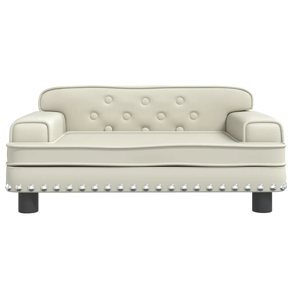 Divano per Bambini Crema 70x45x30 cm in Similpelle