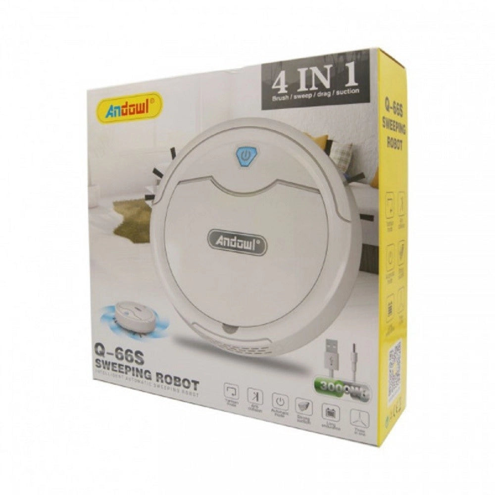 Trade Shop - Robot Spazzante Intelligente 4 In 1 Aspirapolvere Automatico Ricaricabile Q-66s -