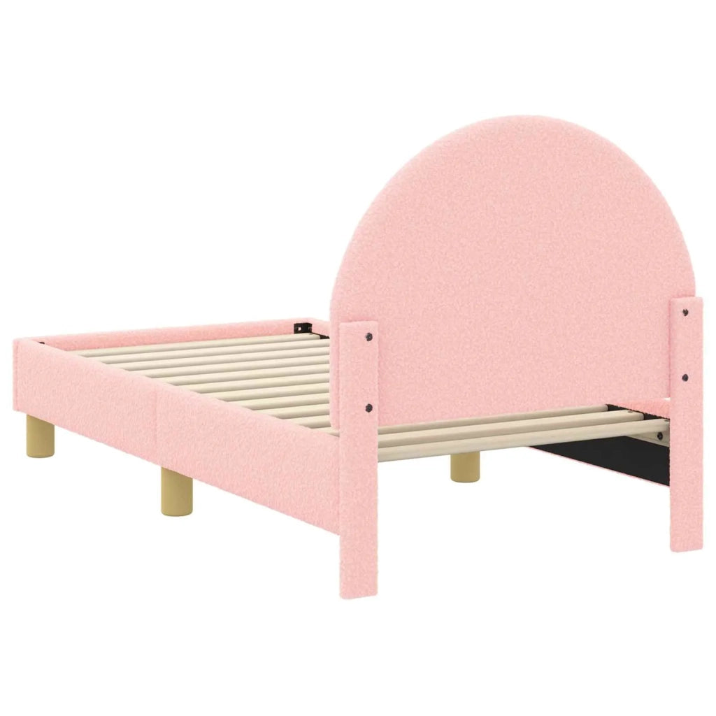 Struttura letto per bambini con testata-Giroletto per bambini Rosa 70 x 140 cm Boucl¨¦ 290073