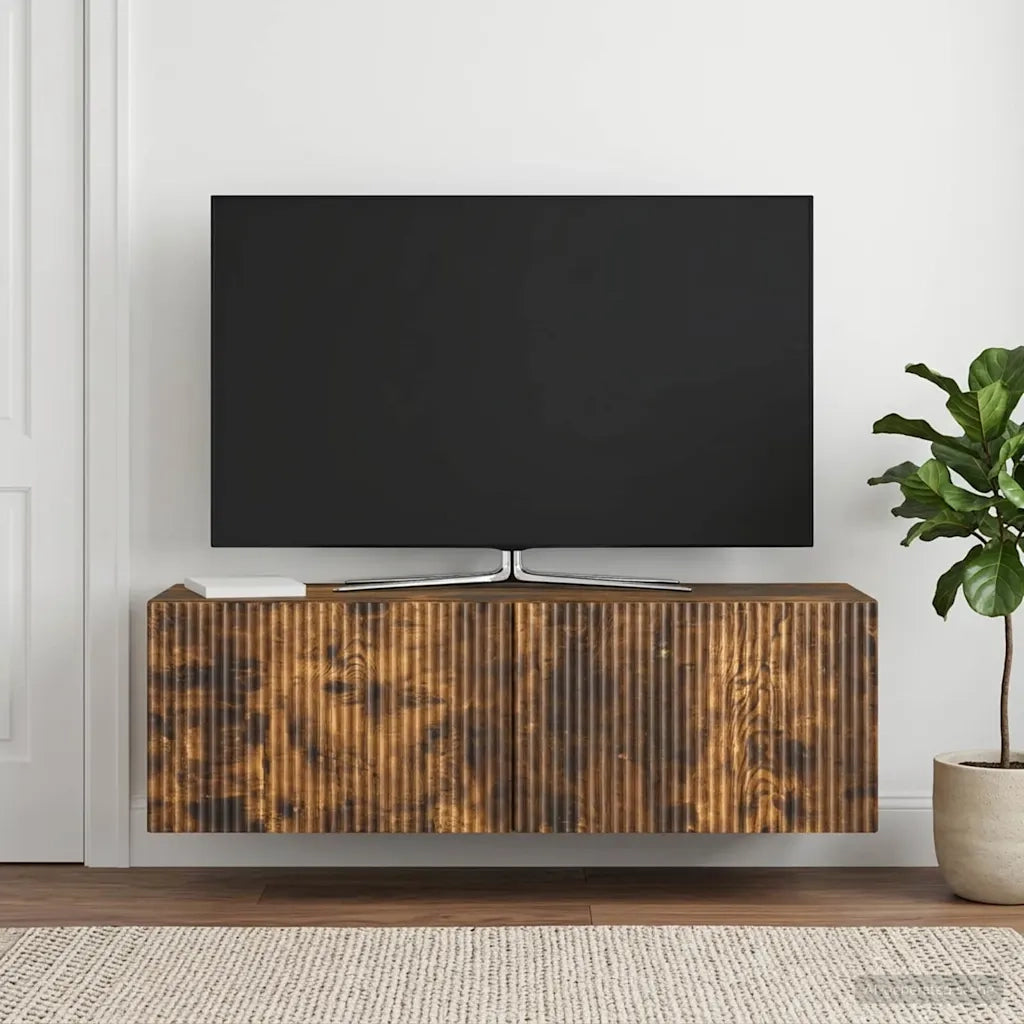 Mobile Porta TV da Muro Rovere Fumo 98 x 31 x 30 cm 898560