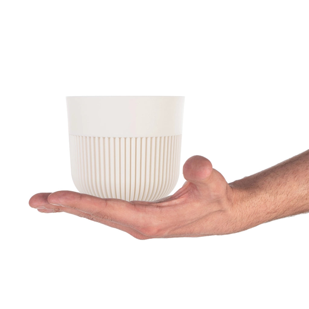 Vaso da fiori KADAX, Coprivaso, 11 cm, Plastica, Rotondo, A coste, Pianta