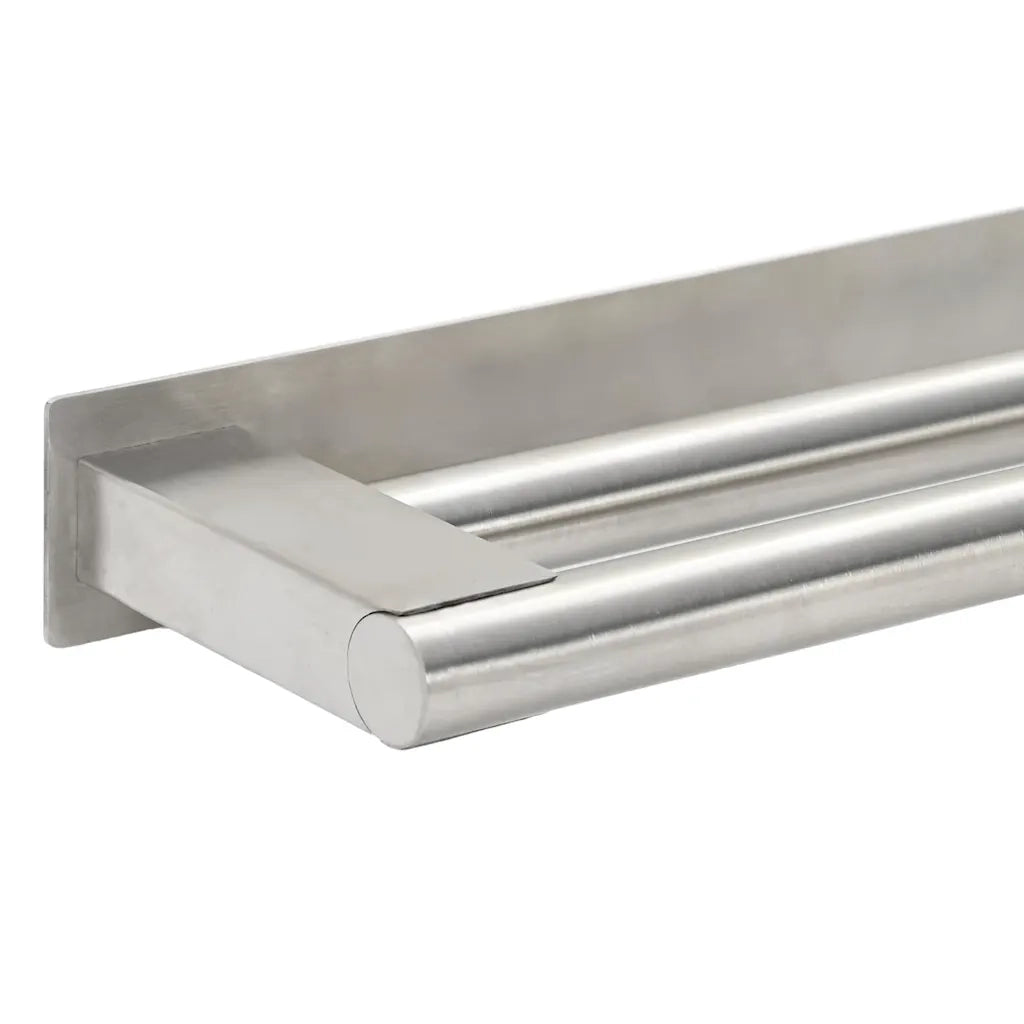 vidaXL Porta asciugamani Argento 40 x 9 x 4 cm Acciaio inossidabile