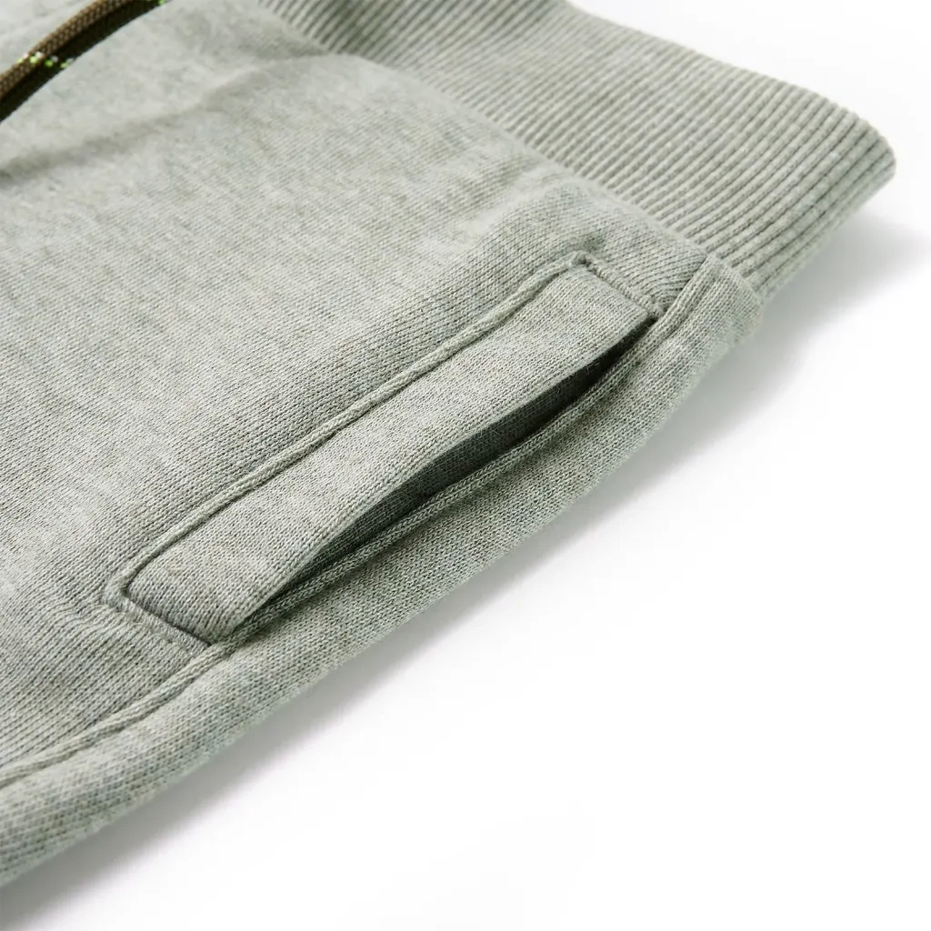 Pantaloncini per Bambini con Coulisse Cachi Chiaro MÃ©lange 140