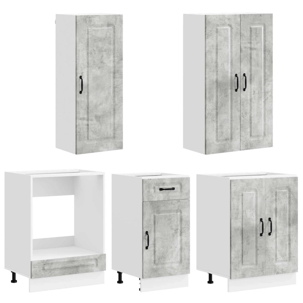 Unità Cucina KALMAR 5 pcs Grigio Cemento Legno ingegnerizzato 3438248