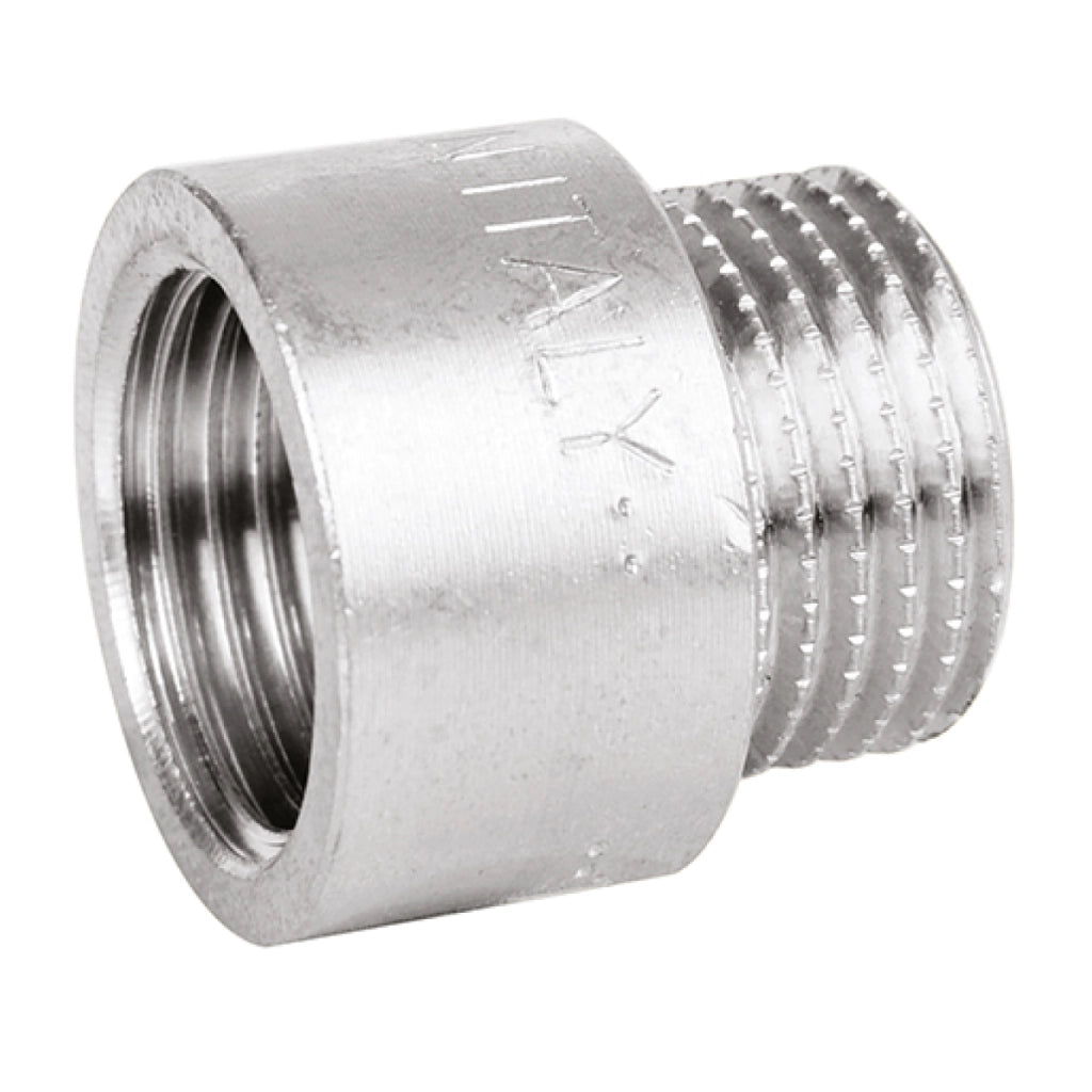 RACCORDO DIRITTO MASCHIO/FEMMINA IN OTTONE CROMATO SERIE 1500 - 3/4X40 MM  - ATA