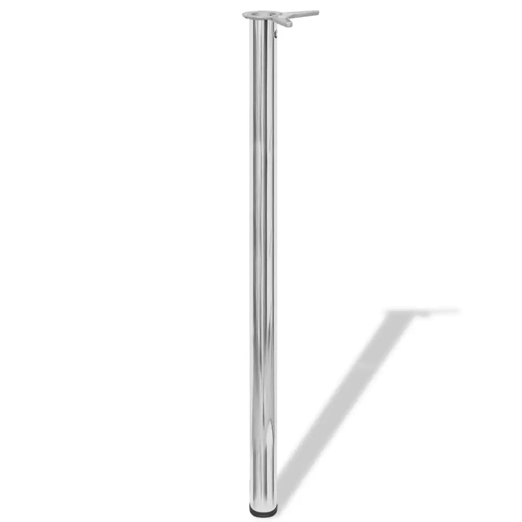 Gambe per Tavolo 4 pz Altezza Regolabile Cromate 1100 mmcod mxl 128532