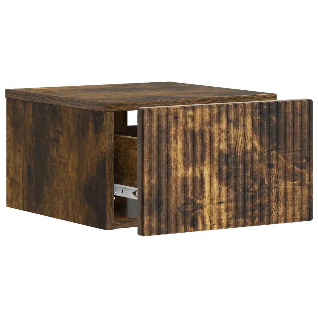 Mobiletto da notte a muro 2 pcs Rovere Fumo 33 x 34,5 x 20 cm 898436