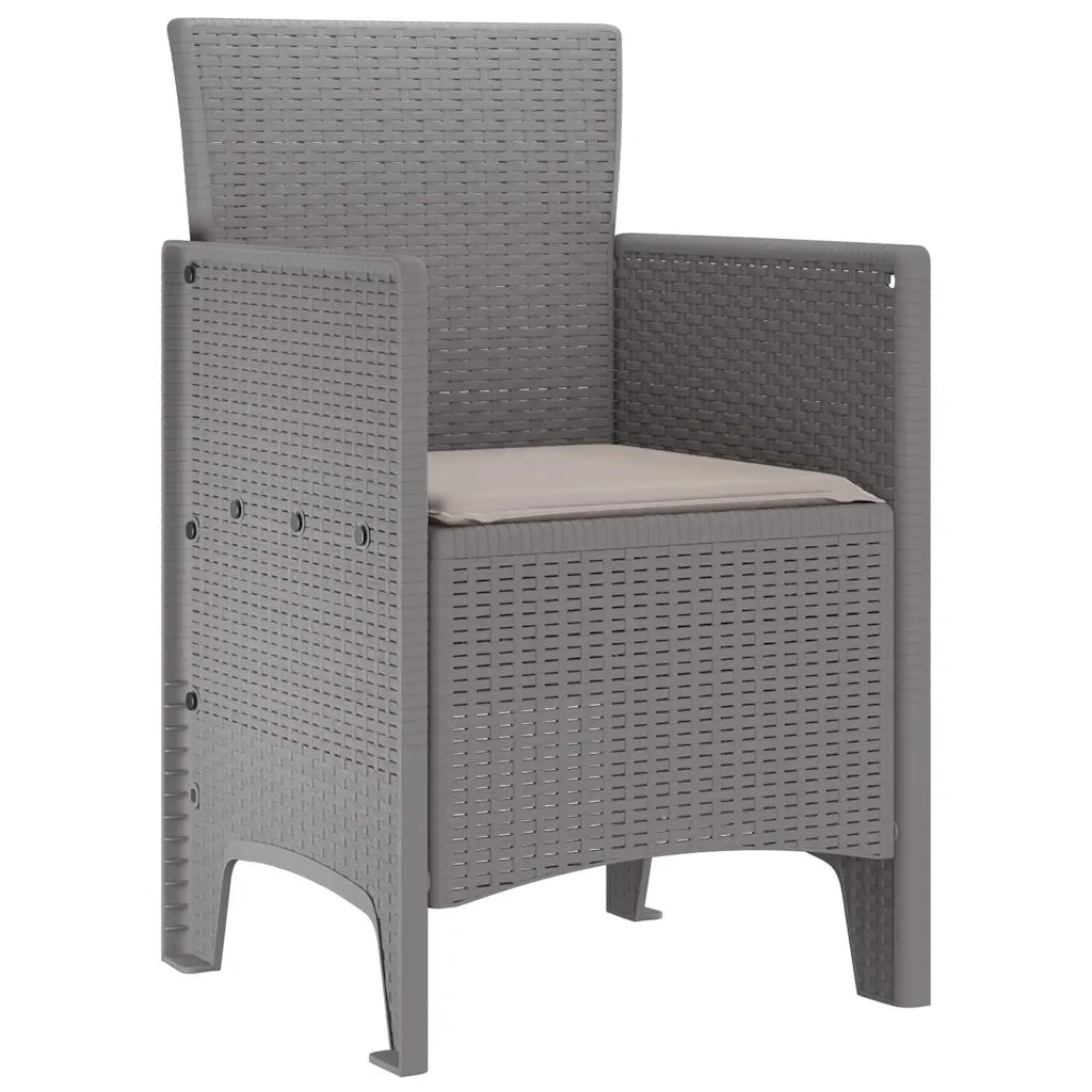 Sedia da Giardino 4 pcs Grigio chiaro 53 x 49 x 85 cm 847484