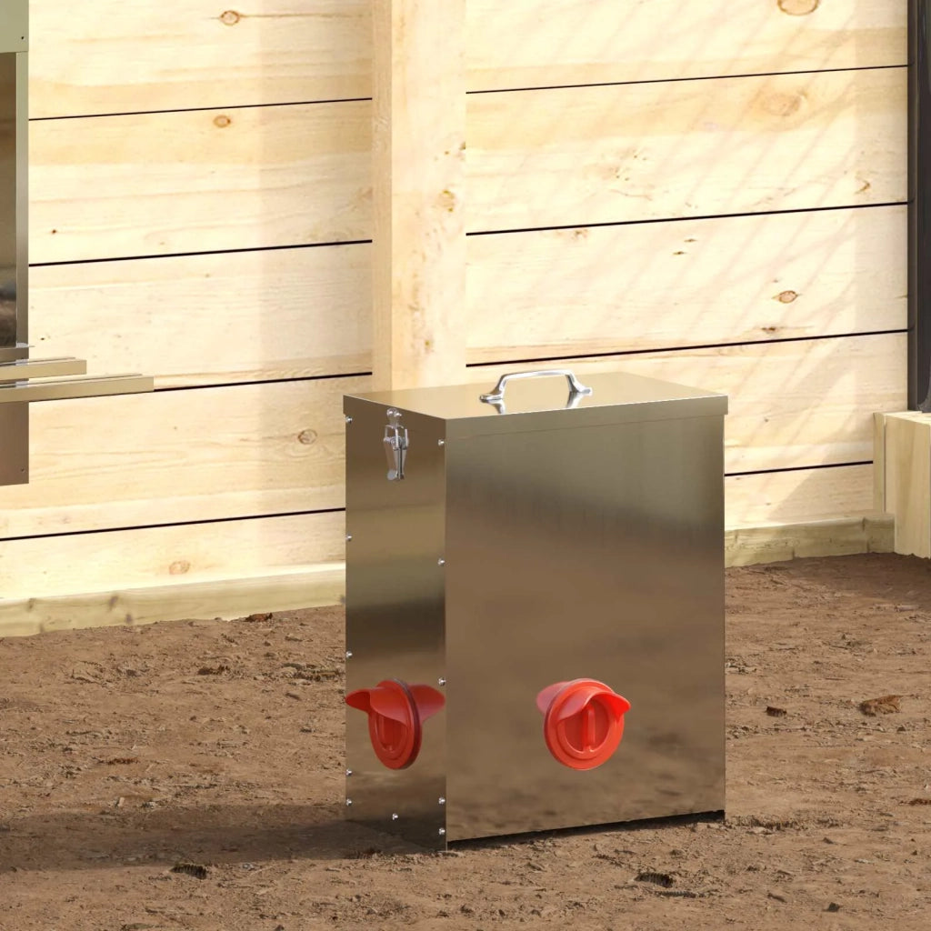 Feeder per pollo 2 pz Argento 32,5 x 20,5 x 43 cm CFW9961312