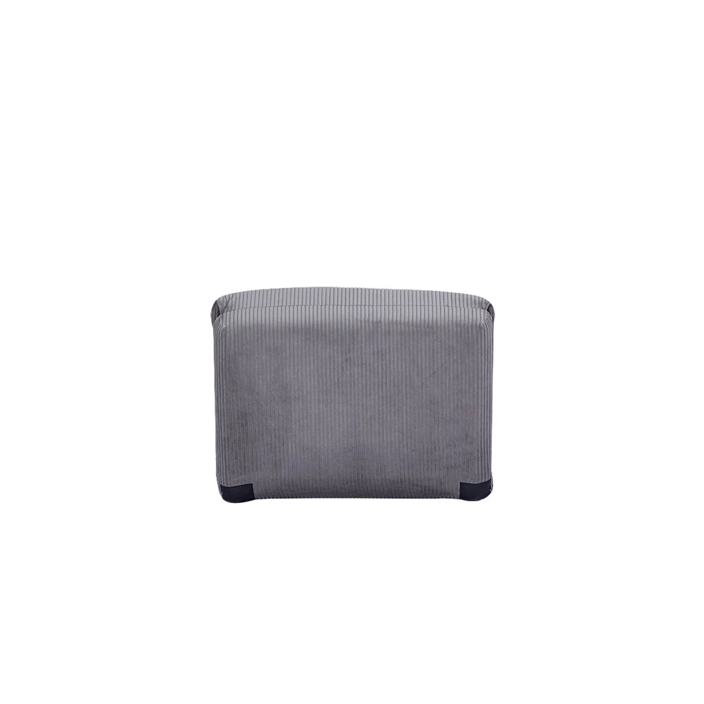 Poltrona convertibile velluto a coste grosse coste 1 posto, grigio