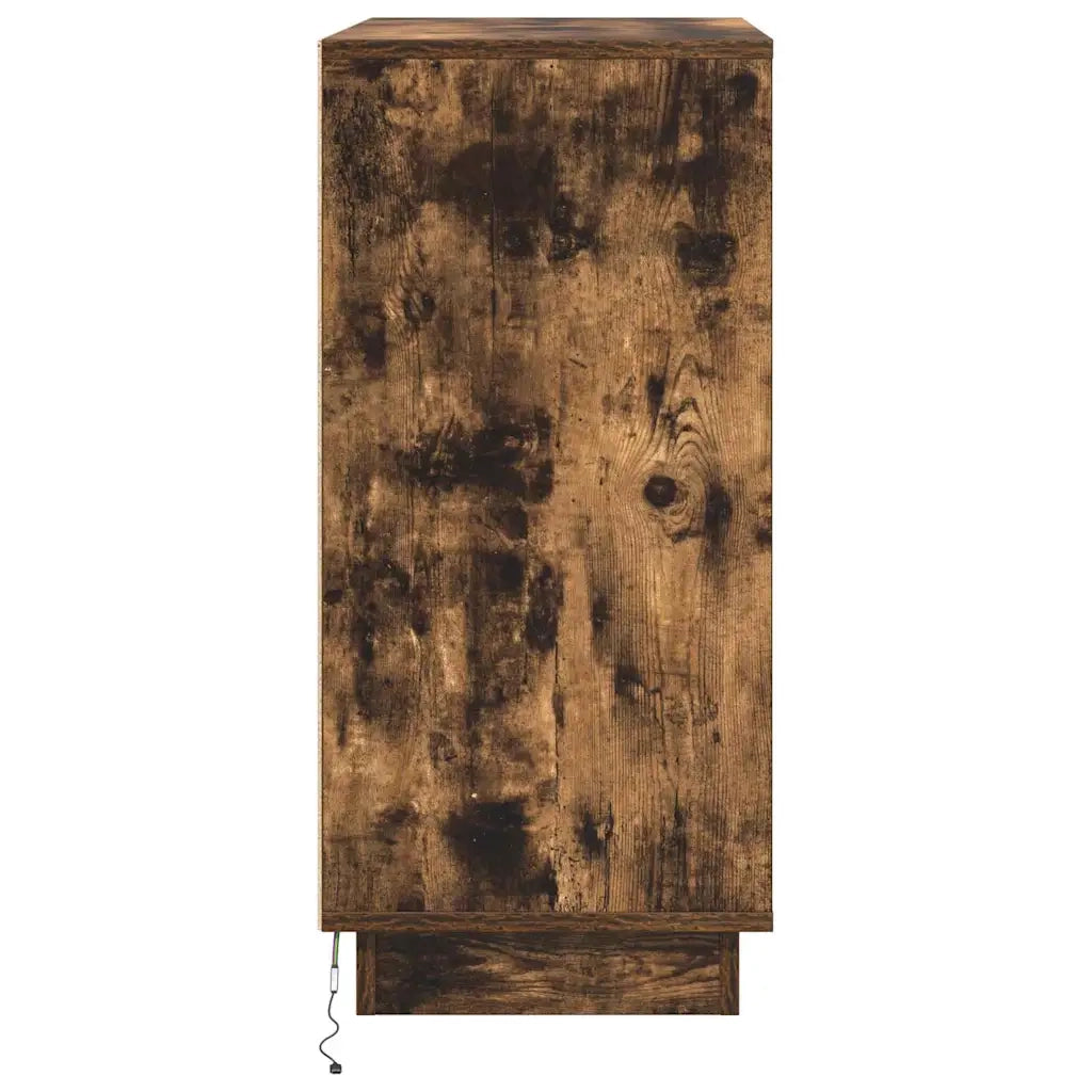 Madia LED Rovere Fumo 71 x 34,5 x 75 cm Legno ingegnerizzato 869646