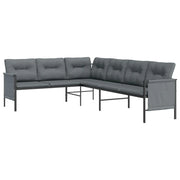 Divano angolare da giardino 230 x 168 x 65 cm acciaio e textilene antracite 02_0013206