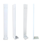 Piantana in Acciaio per Pannelli Traforati in PVC alta densità – 80x40x1480 mm Colore: bianco