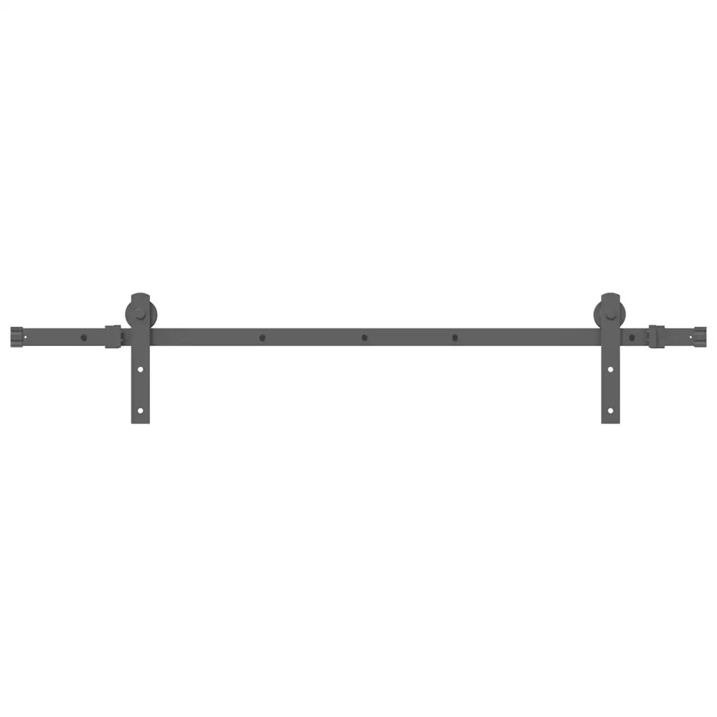 vidaXL Kit di Binari per Porte Scorrevoli 152 cm Acciaio Nero