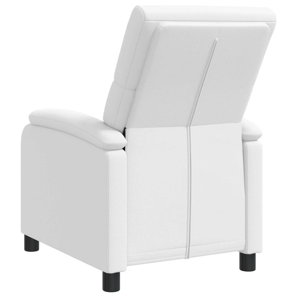 Divano Sedia-Poltrona reclinabile Bianco Similpelle 670309
