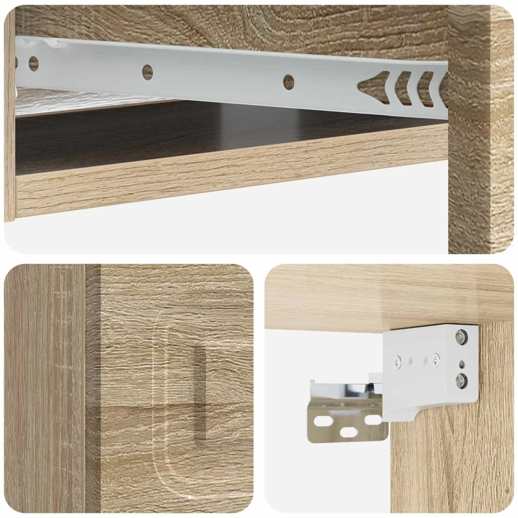 Tavolino da Parete Laterale | Tavolo laterale | Tavolino Rovere Sonoma 59 x 34,5 x 17 cm