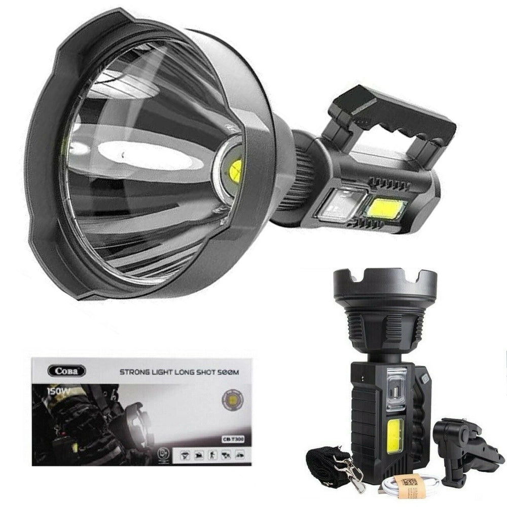 Trade Shop - Luce Lampada Torcia Raggio Lungo 300+ Metri 150w Pesca Caccia Monti Coba Cb-t300 -