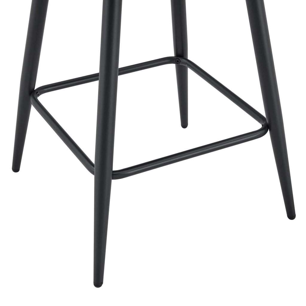 Sgabello da bar con schienale curvo e seduta ergonomica con poggiapiedi in pu e metallo bianco per cucina e isola