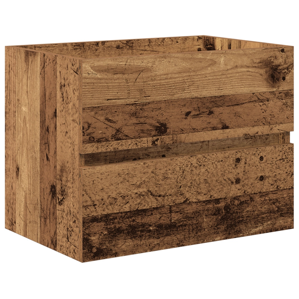 Set di Mobili per Bagno a 2 Pezzi Legno Vecchio Legno Ingegnerizzato