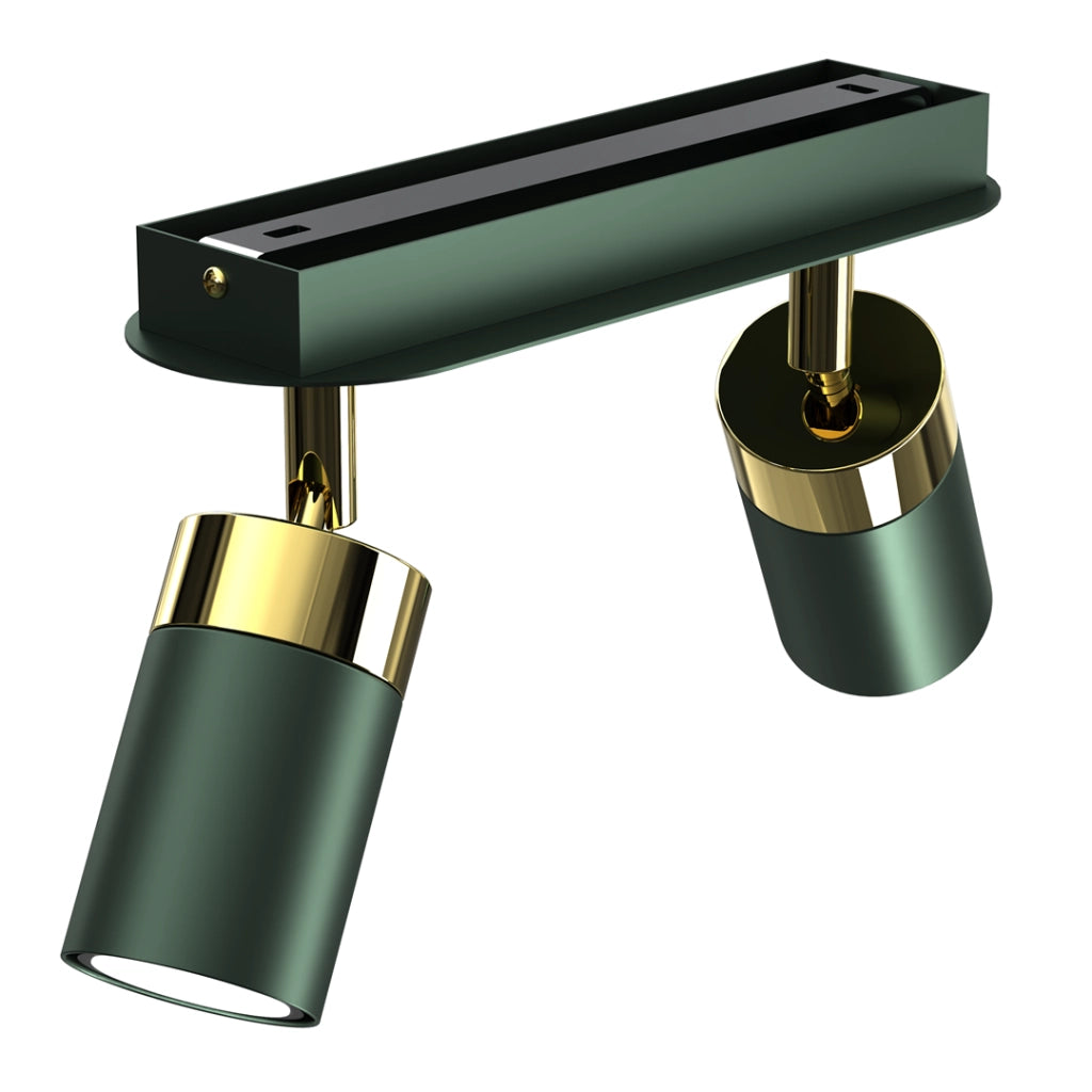 Plafoniera Milagro Joker 2x40W GU10 verde oro metallo