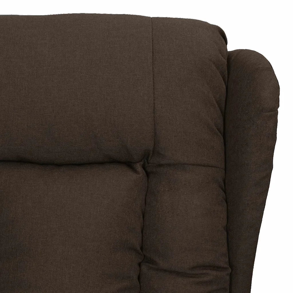 Divano Sedia-Poltrona Reclinabile Marrone Scuro in Tessuto 476294