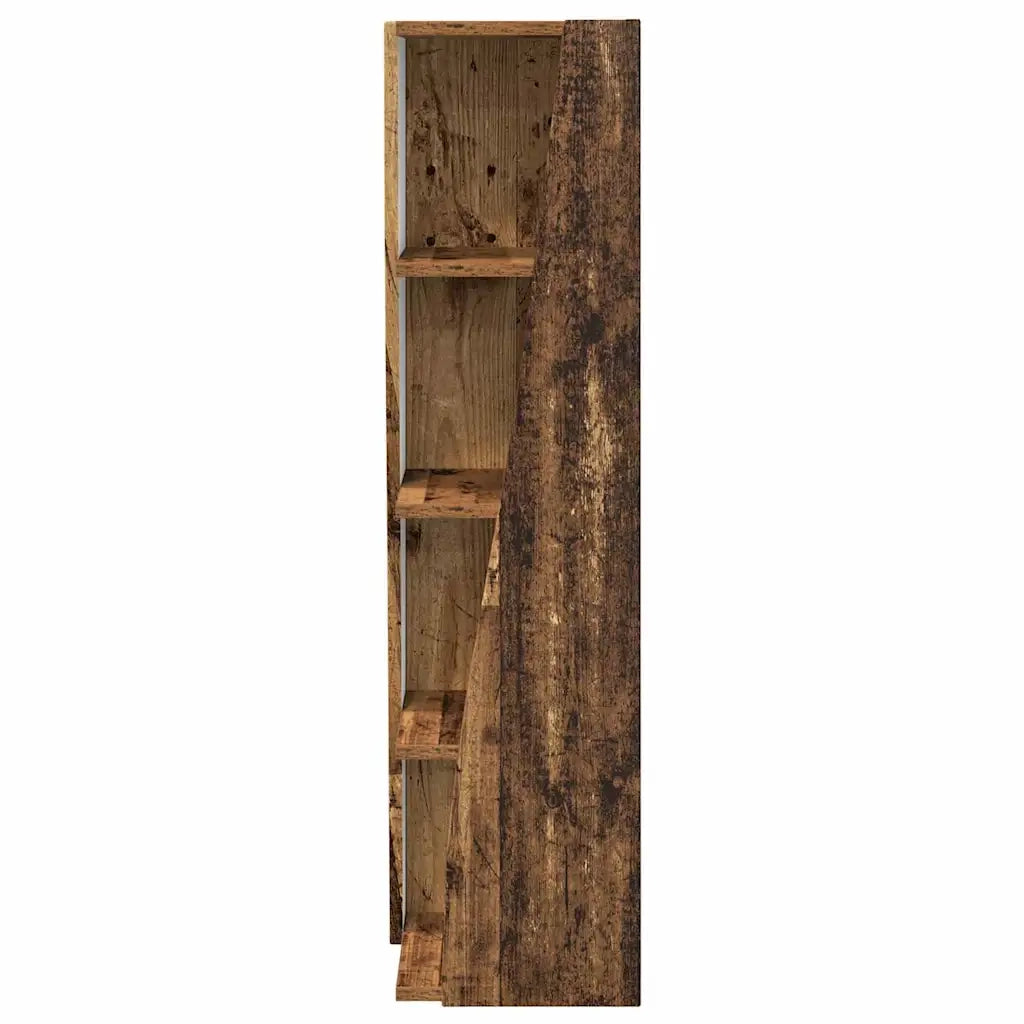 Mobile angolare Legno vecchio 27,5x27x102cm Legno multistrato