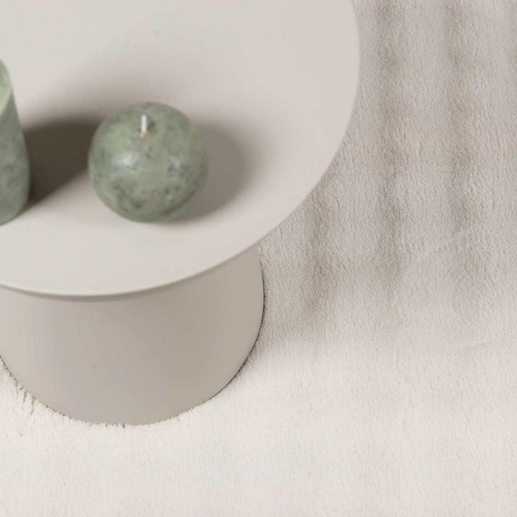Tappeti per area Rotondo SIROLO Crema Ø 120 CM Poliestere 42022736