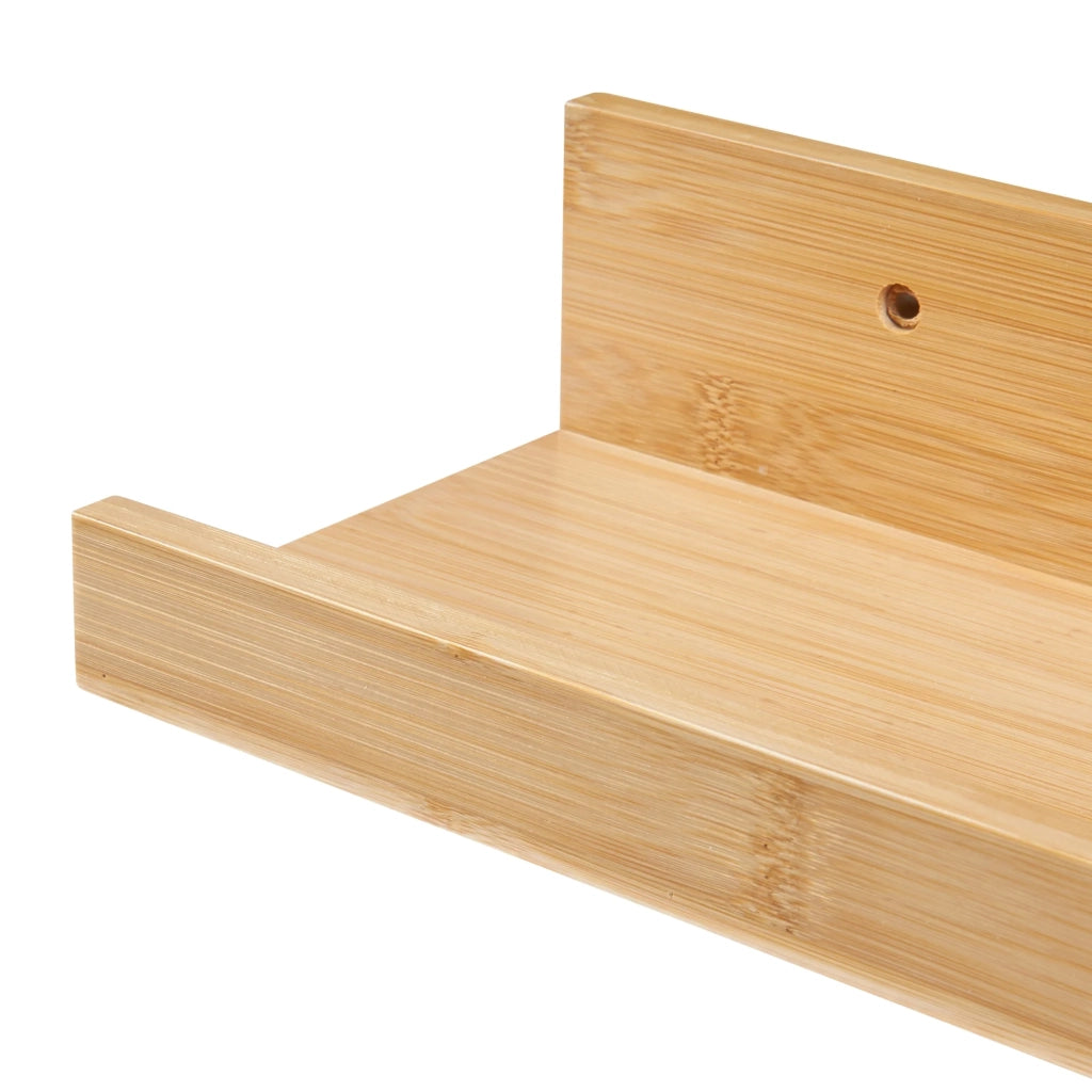 Set di 3 mensole da parete in bambù 40 x 13 x 7 cm naturale 03_0010636