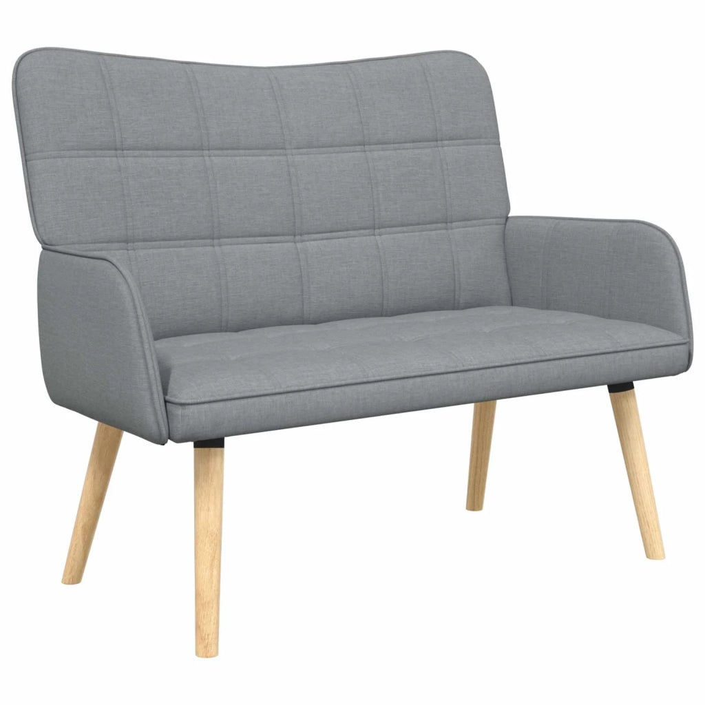 Sofa a Due Posti Grigio chiaro 115 x 61 x 87 cm Tessuto
