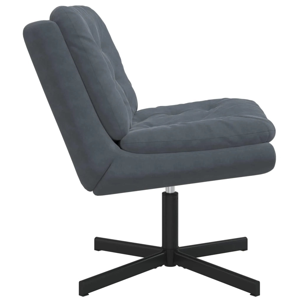 Poltrona Relax con Base-Poltroncina Girevole Grigio scuro 63 x 75 x 76 cm
