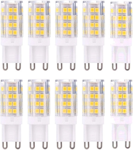 Lampade LED G9, colore caldo 3000K 5W Lampada LED G9 equivalente a lampade alogene 40W 420 lumen; non regolabile, confezione da 10