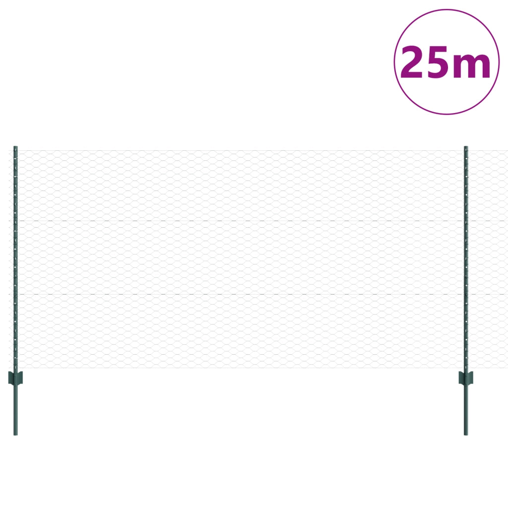 Set di Recinzioni da Giardino Set di 2 Verde Metallo Grande