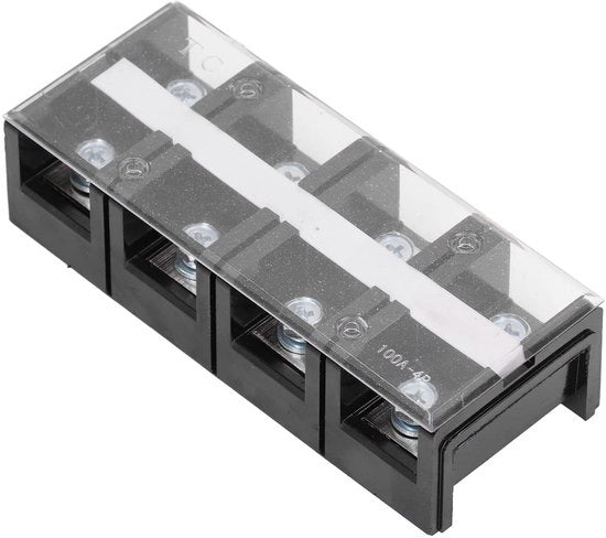 Blocco di connessione a doppia uscita - Blocco di connessione a schroef - Facile da montare - Barriera a filo - Collegamento elettrico - Adatto per AC 600V 100A - Modello senza marchio - Codice prodotto senza marchio