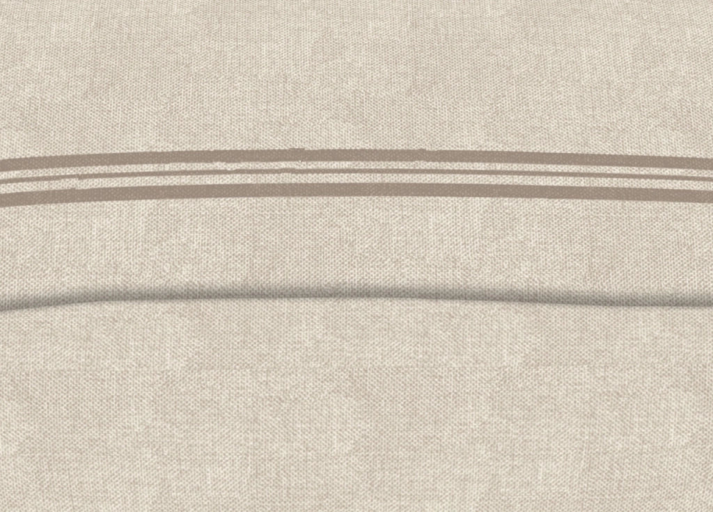 Completo Lenzuola Stiro Facile 100% Cotone Made Italy Effetto Seta Disegno Easy - Matrimoniale - Beige
