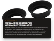 Occhiali da protezione per gli occhi - 2 pezzi - Ripiegabile - Gomma morbida - Diametro interno 30 mm - Adatto per occhiali da 28-32 mm - Protezione per la conchiglia oculare