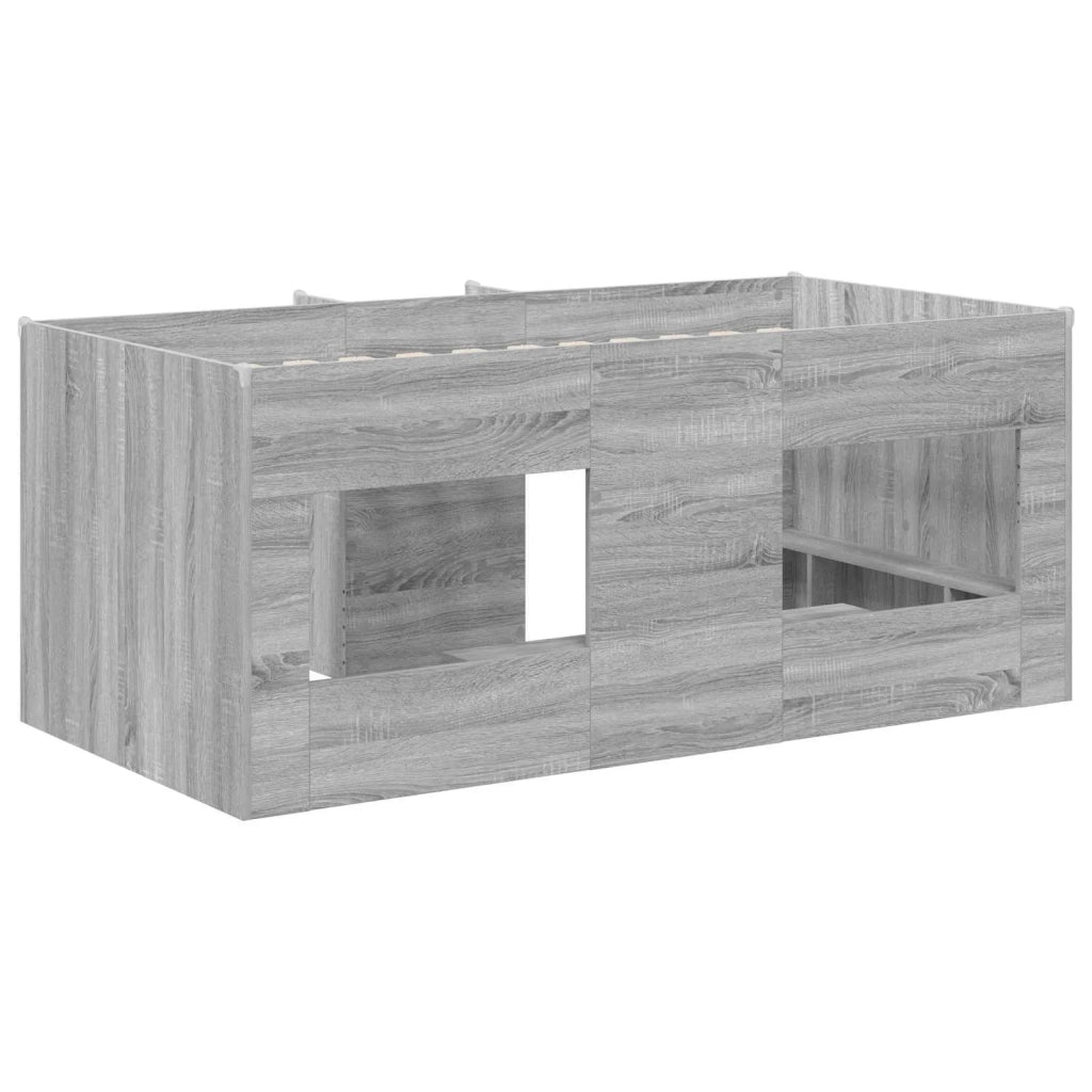 Letto Alto per Bambini 2 pcs Sonoma grigio Legno ingegnerizzato 3422576