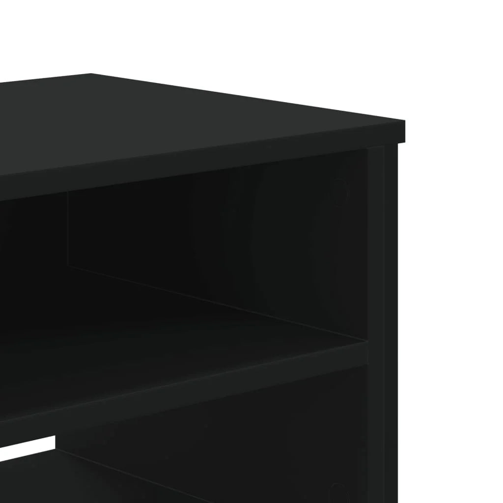 Mobile TV multimediale scaffale TV credenza mobile TV sala da pranzo soggiorno camera da letto 180 x 34 x 41 cm legno ingegnerizzato nero 02_0026097