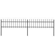 Recinzione da Giardino con Punta a Lancia in Acciaio 337x60 cm Nero 277594