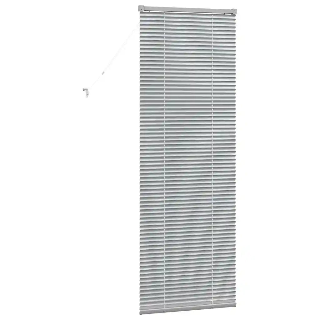 vidaXL Tenda per Finestra con tende Manuale Argento Alluminio