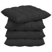 Cuscini per Seduta 4 pz | Cuscini per sedie Nero 40 x 40 x 6 cm Microfibra
